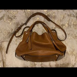 Burberry Grainy Calf Check Small Maidstone Brown